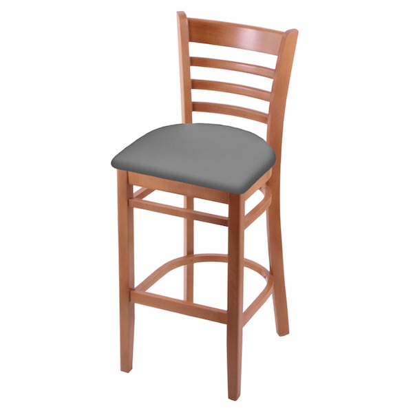 25" Counter Stool, Medium Finish, Canter Grey Seat